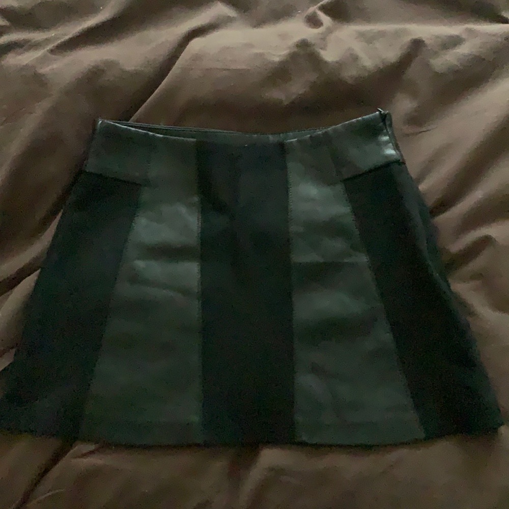 Mini leather skirt